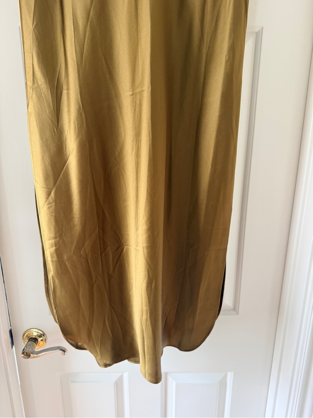 Banana Republic Olive Satin Maxi Skirt - Picture 5 of 6